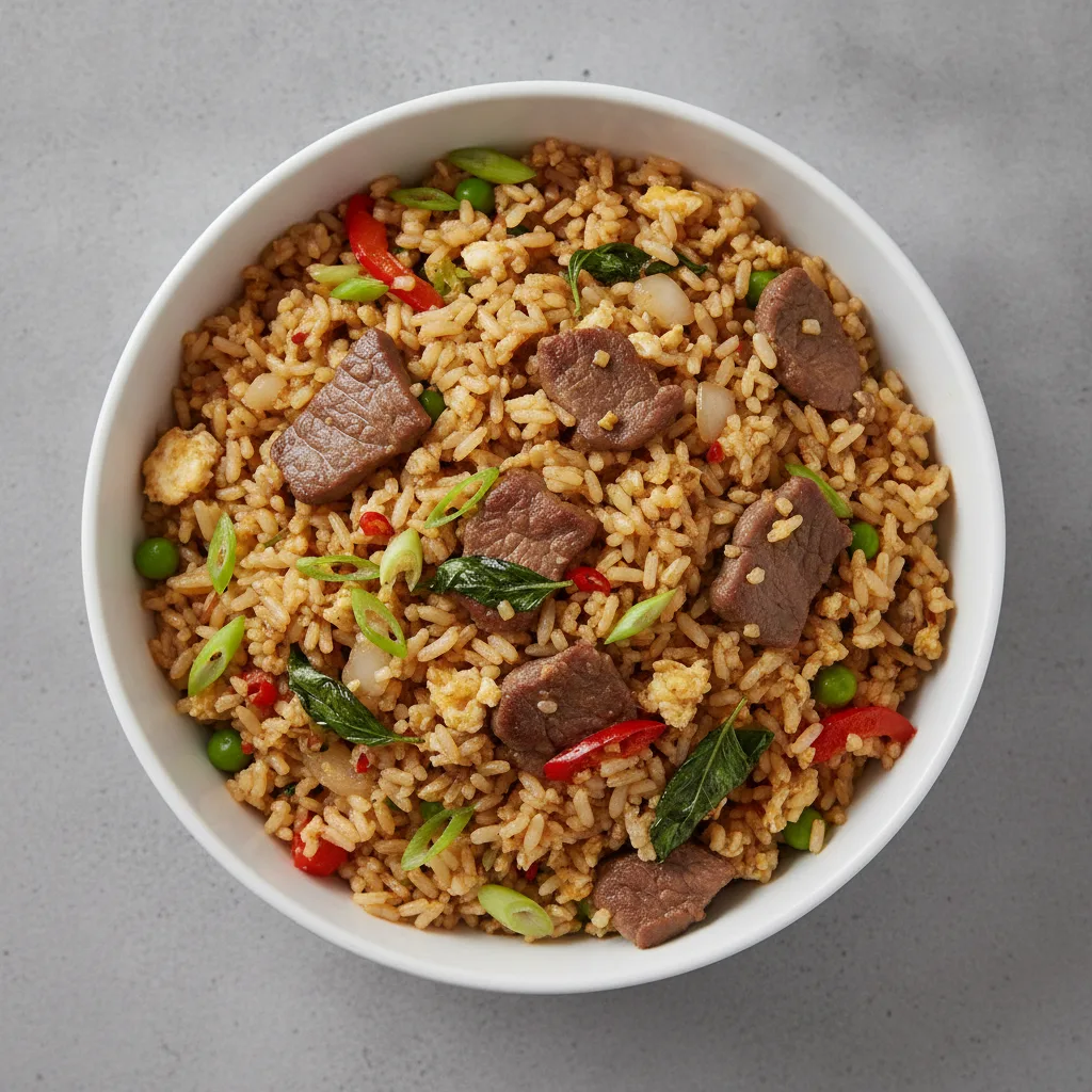 Basil Fried Rice with Beef Basil Fried Rice with Beef