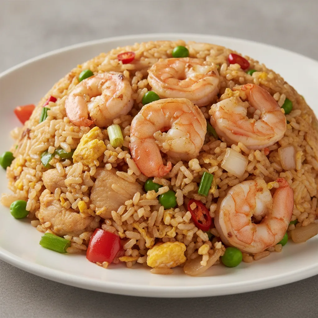 Basil Fried Rice with Chicken & Shrimp Basil Fried Rice with Chicken & Shrimp