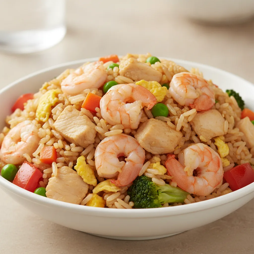 House Fried Rice with Chicken & Shrimp House Fried Rice with Chicken & Shrimp