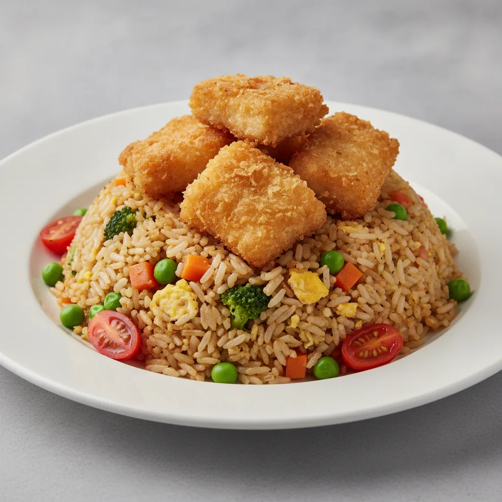 House Fried Rice with Crispy Fish House Fried Rice with Crispy Fish