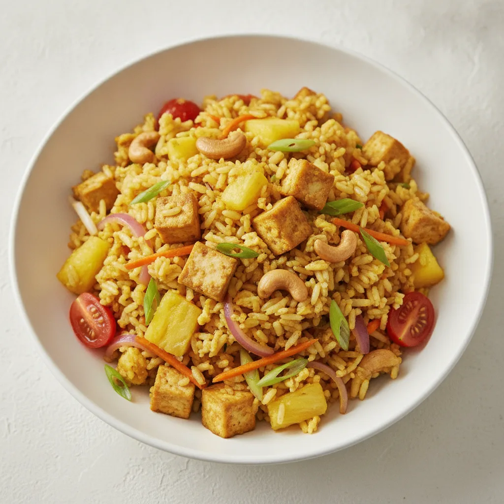 Pineapple Fried Rice with Tofu Pineapple Fried Rice with Tofu