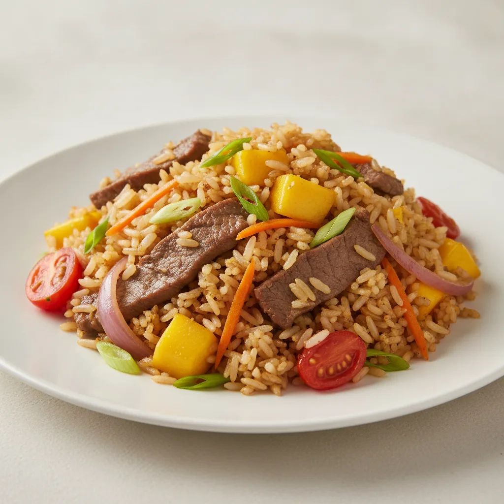 Mango Fried Rice with Beef Mango Fried Rice with Beef