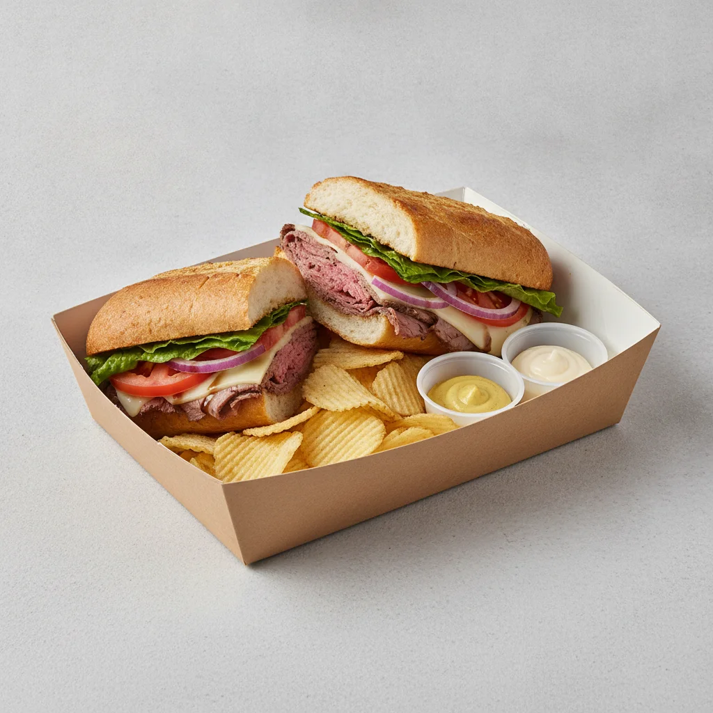 Standard Rookie Box Lunch - Roast Beef, Gluten Free Bread and Chips Standard Rookie Box Lunch - Roast Beef, Gluten Free Bread and Chips