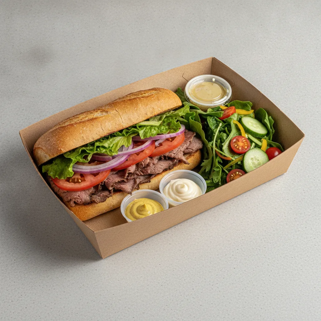 Standard Rookie Box Lunch - Roast Beef, Gluten Free and Side Salad Standard Rookie Box Lunch - Roast Beef, Gluten Free and Side Salad
