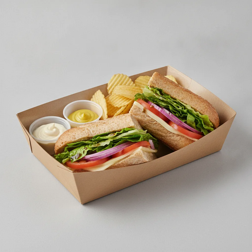 Standard Rookie Box Lunch - Veggie with Wheat Bread and Chips Standard Rookie Box Lunch - Veggie with Wheat Bread and Chips