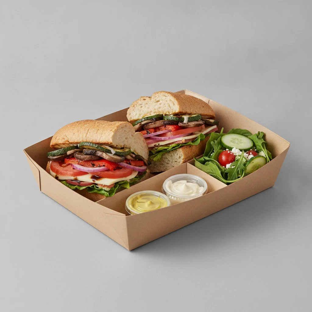 Standard Rookie Box Lunch - Veggie with Wheat Bread and Side Salad Standard Rookie Box Lunch - Veggie with Wheat Bread and Side Salad