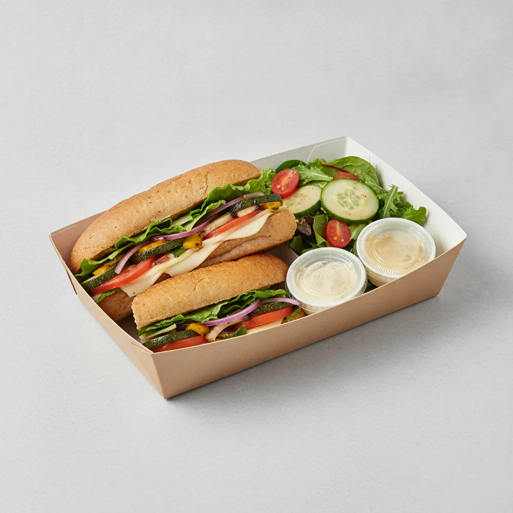 Standard Rookie Box Lunch - Veggie, Gluten Free Bread and Side Salad Standard Rookie Box Lunch - Veggie, Gluten Free Bread and Side Salad