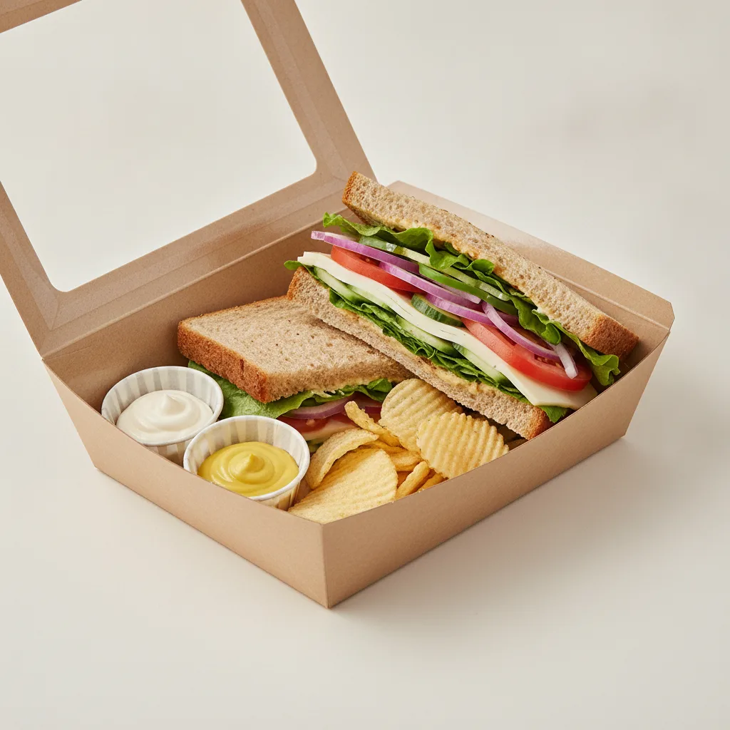 Veggie Lieutenant Box Lunch - Gluten-Free Bread and Chips Veggie Lieutenant Box Lunch - Gluten-Free Bread and Chips