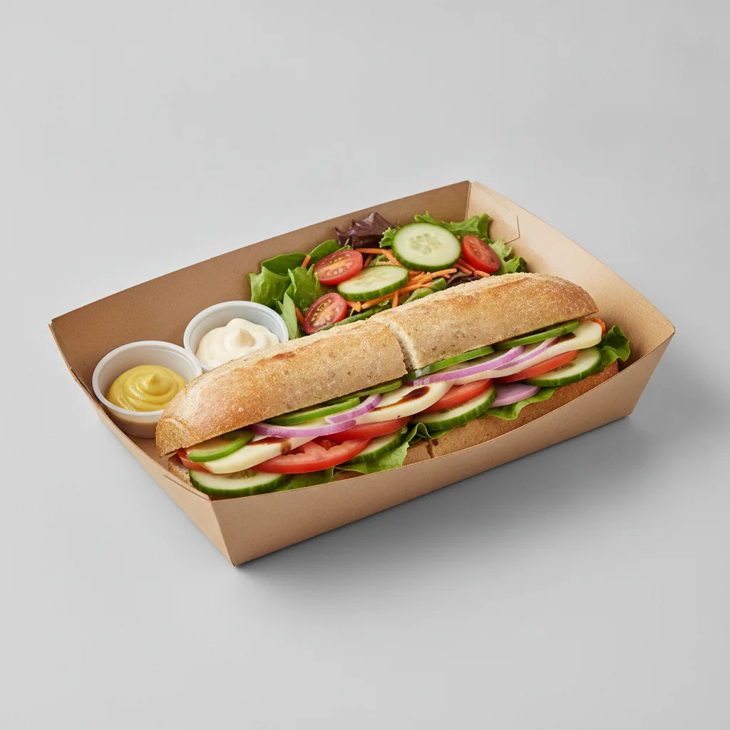 Veggie Lieutenant Box Lunch - Gluten-Free Bread and Side Salad Veggie Lieutenant Box Lunch - Gluten-Free Bread and Side Salad