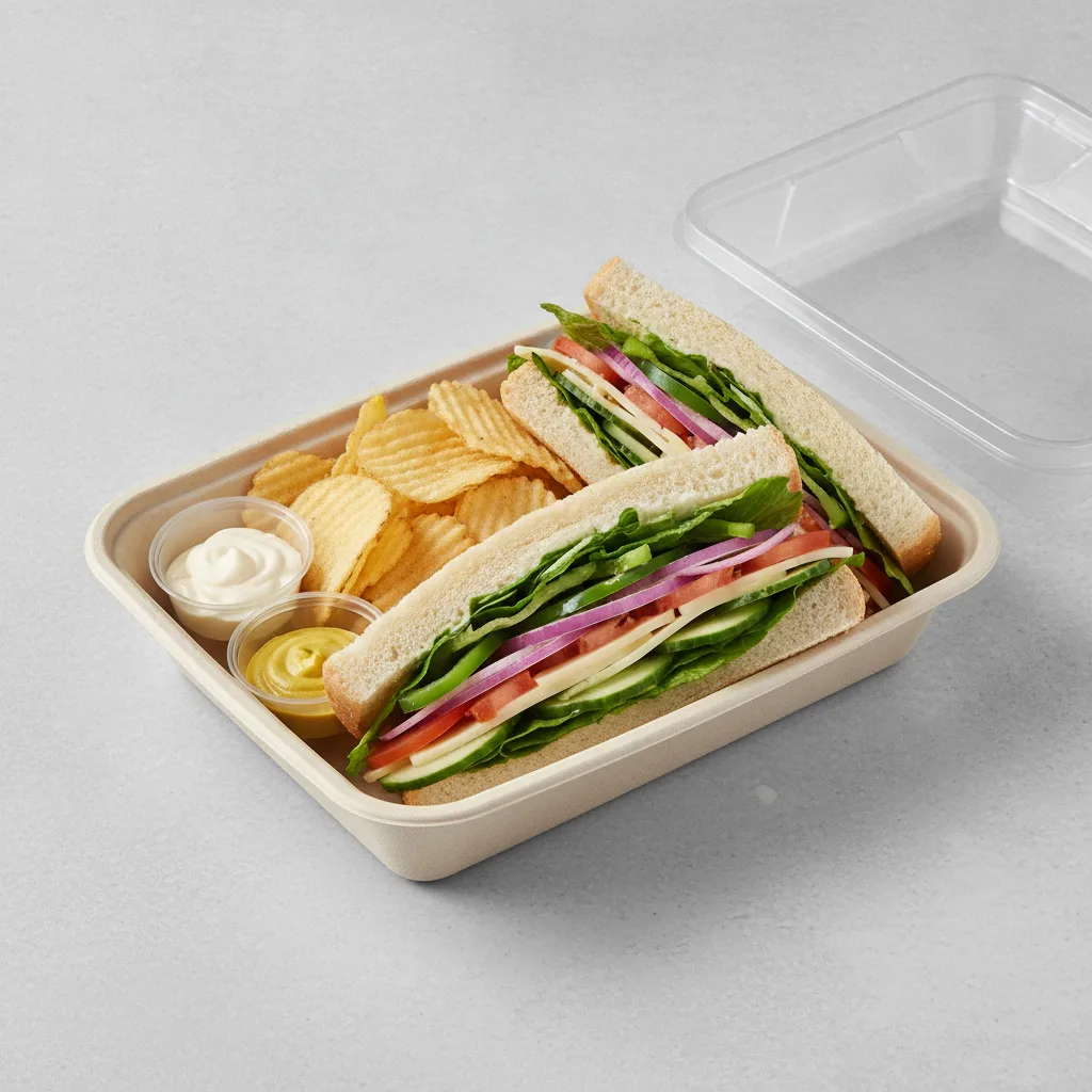 Veggie Rookie Box Lunch - White Bread and Chips Veggie Rookie Box Lunch - White Bread and Chips