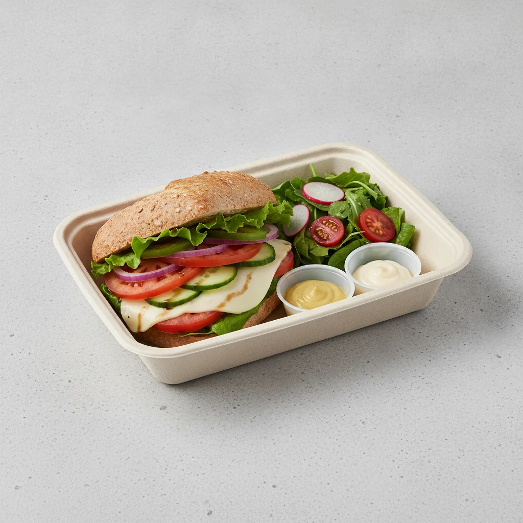 Veggie Rookie Box Lunch - Wheat Bread and Side Salad Veggie Rookie Box Lunch - Wheat Bread and Side Salad