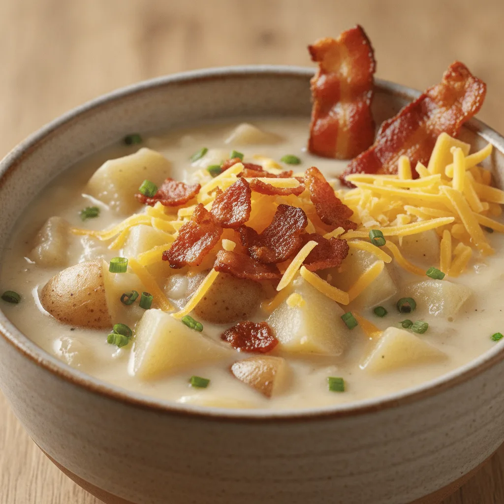 Cup of Loaded Potato Soup and Add Bacon and Cheese Cup of Loaded Potato Soup and Add Bacon and Cheese