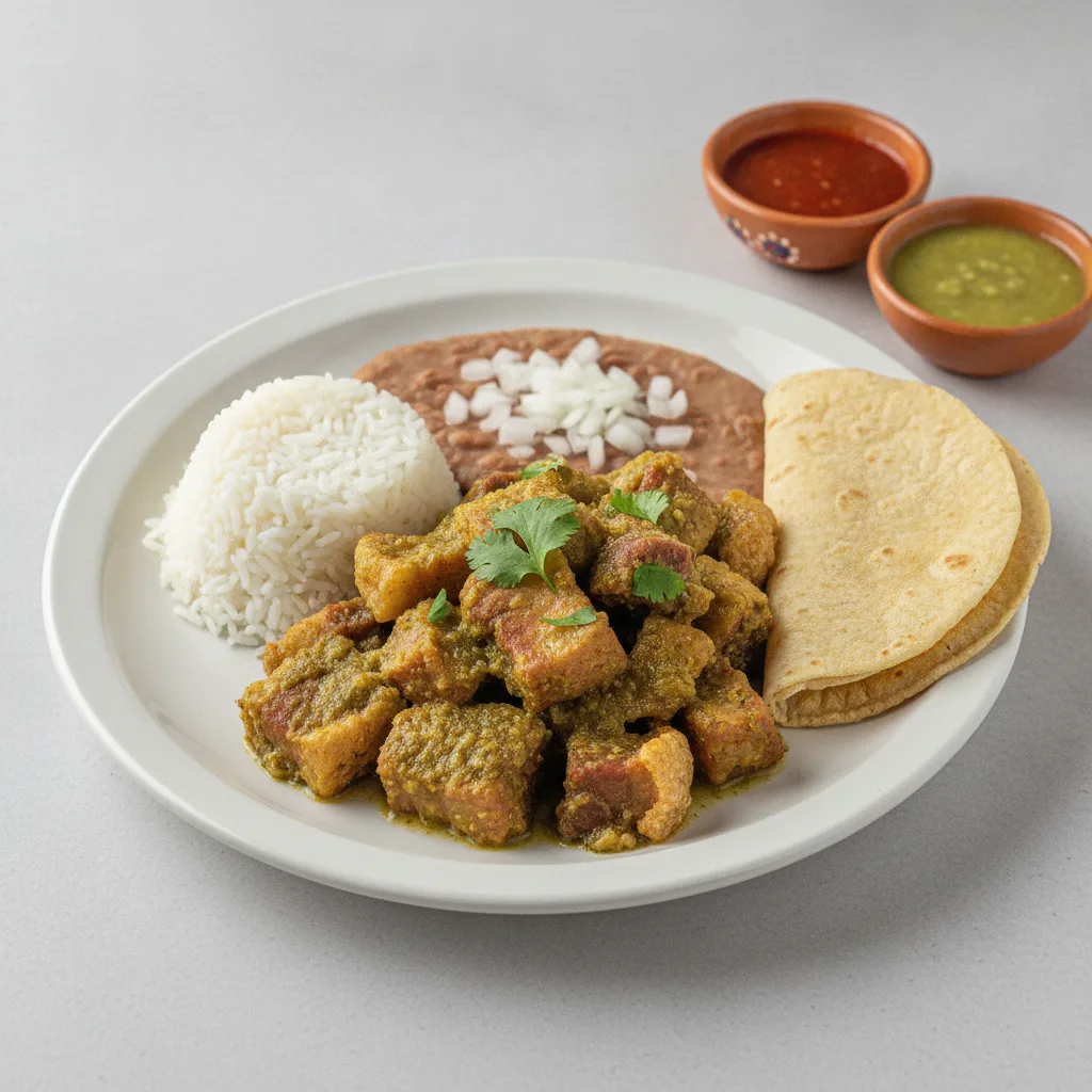 Plato Chicharrón en Salsa Verde