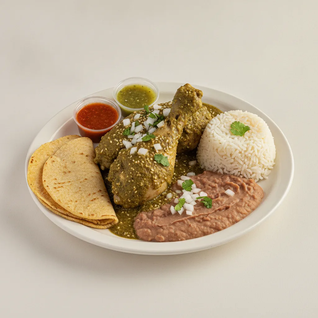 Plato Pollo en Mole Verde