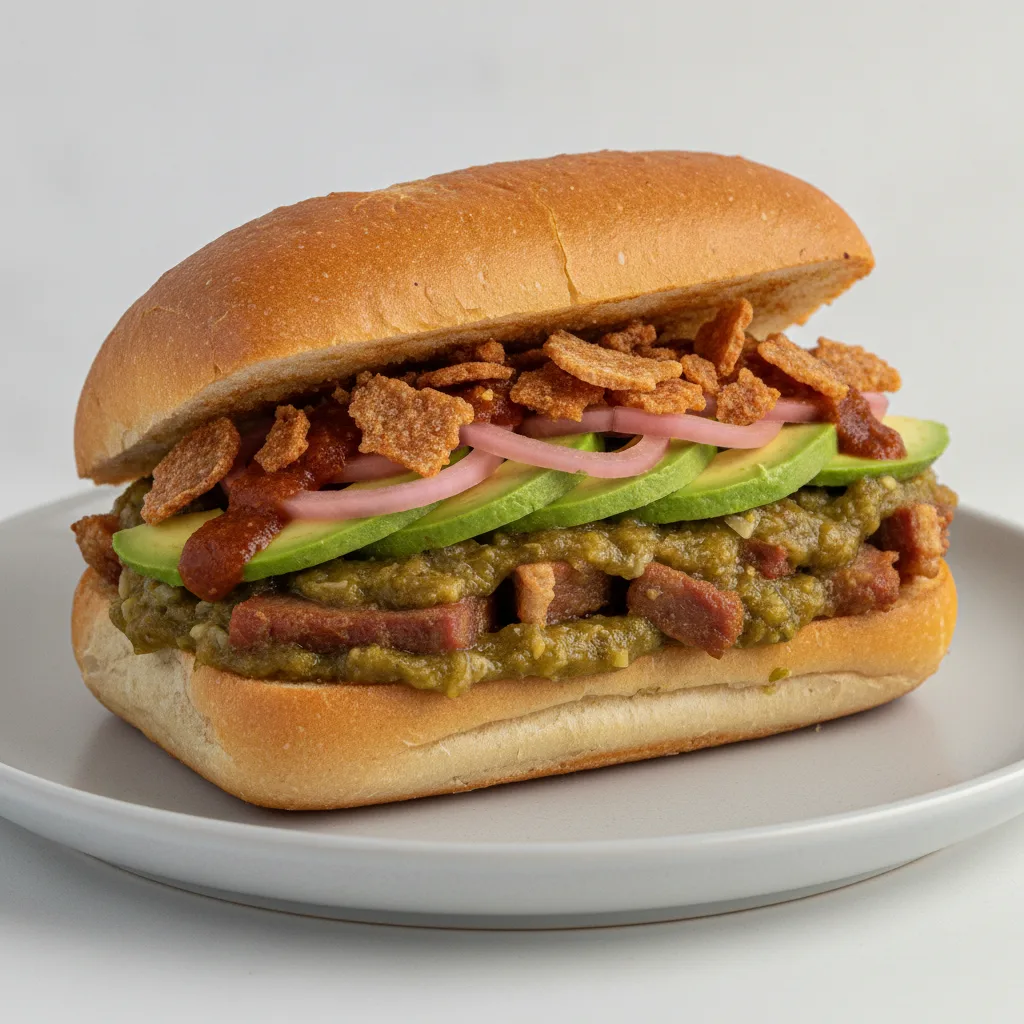 Torta Chicharrón en Salsa Verde