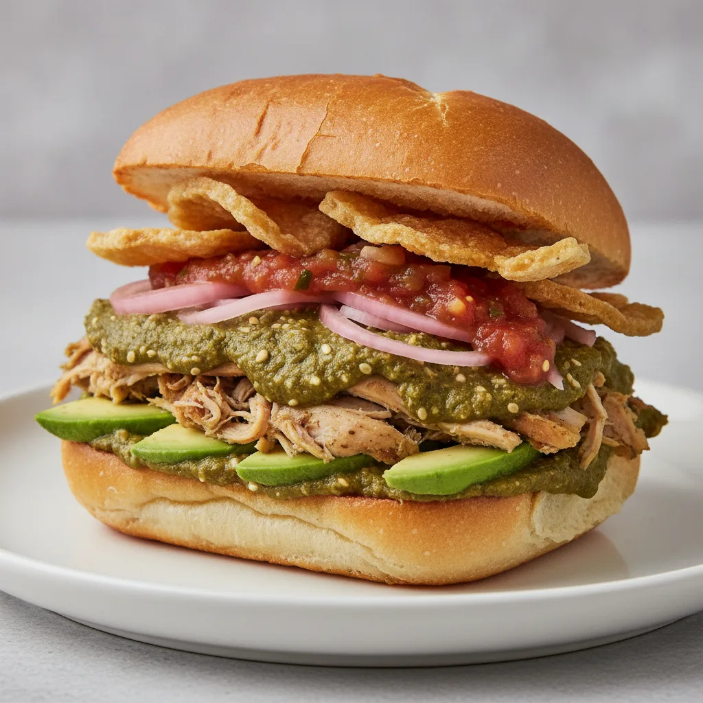 Torta Pollo en Mole Verde