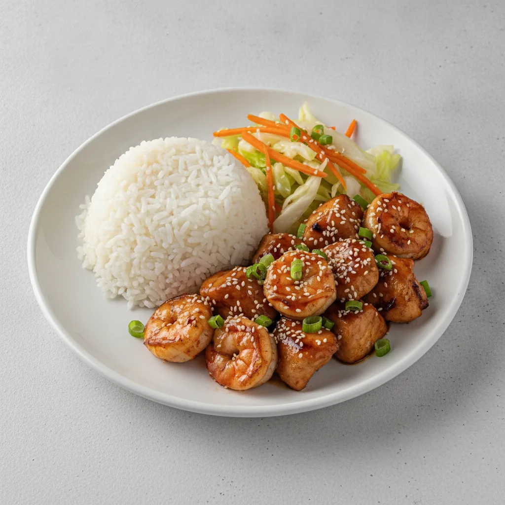Teriyaki Entree with Chicken & Shrimp Teriyaki Entree with Chicken & Shrimp