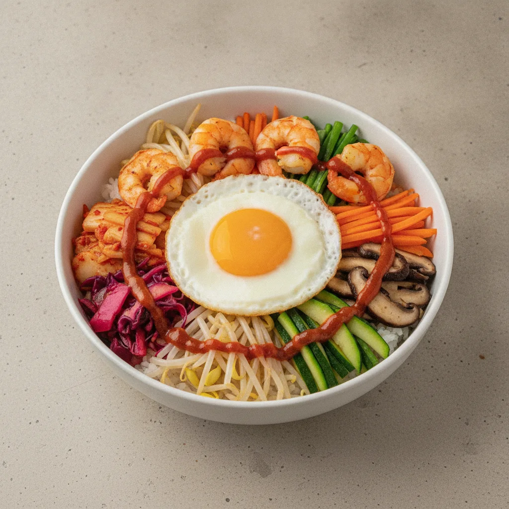 Korean Bibimbap with Shrimp Korean Bibimbap with Shrimp
