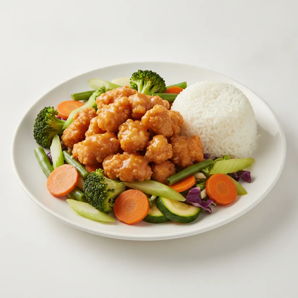 Mixed Vegetable Entree with Crispy Chicken Mixed Vegetable Entree with Crispy Chicken