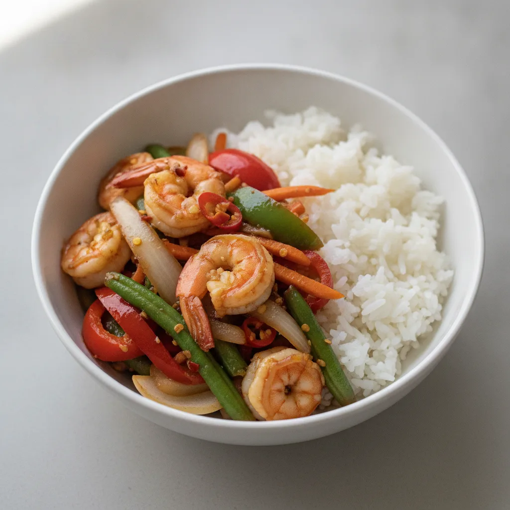 Spicy Basil Entree with Shrimp Spicy Basil Entree with Shrimp