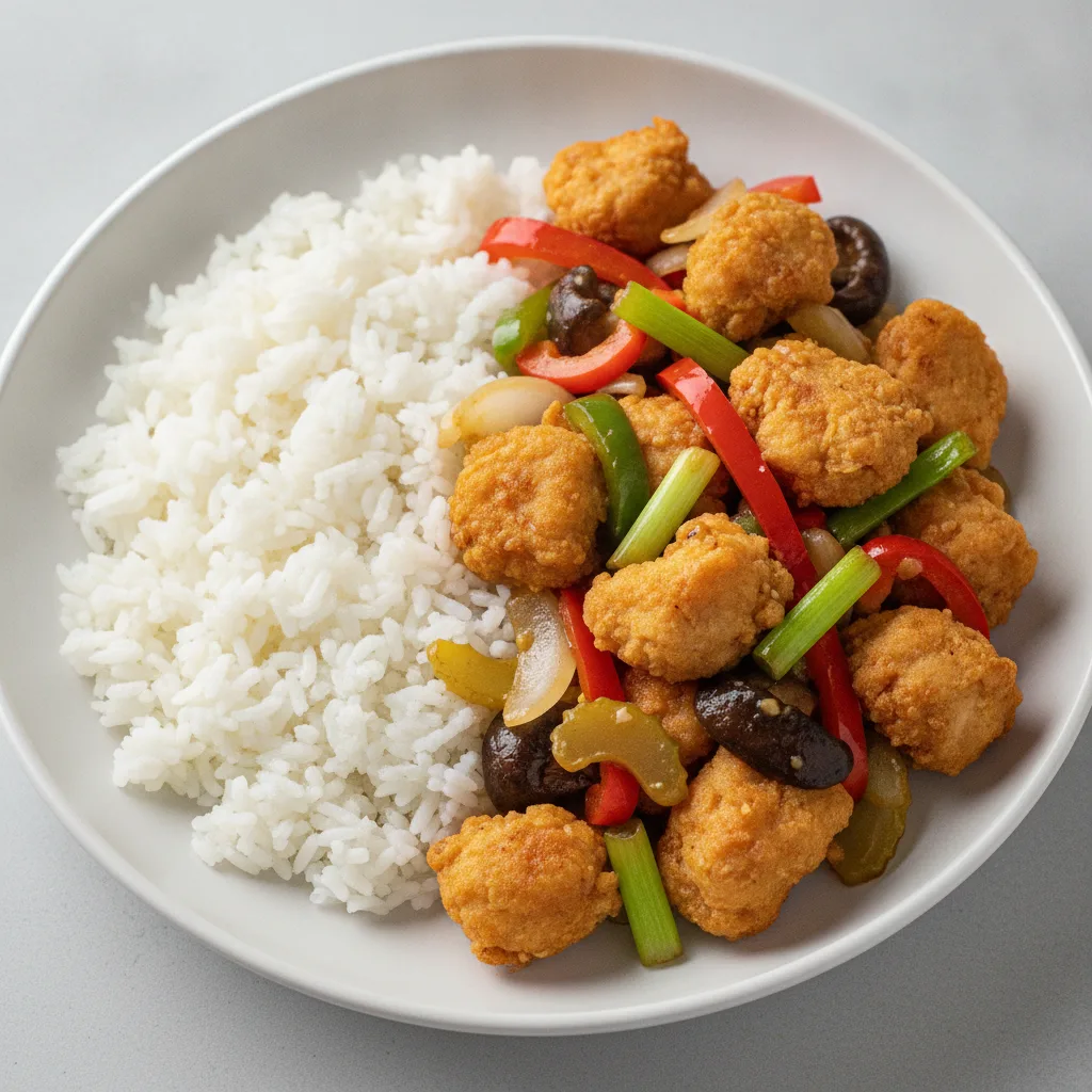 Zesty Ginger Entree with Crispy Chicken Zesty Ginger Entree with Crispy Chicken
