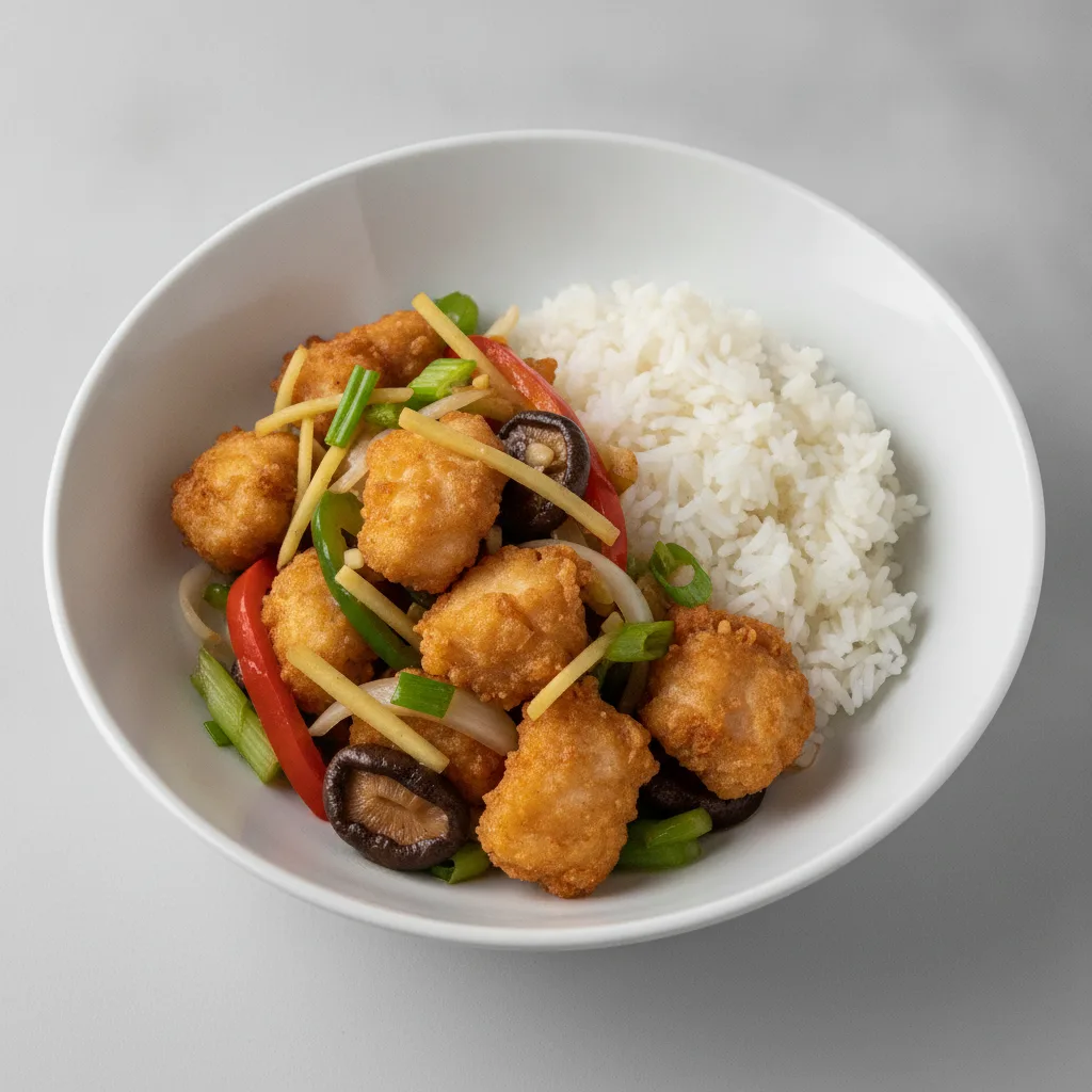 Zesty Ginger Entree with Crispy Fish Zesty Ginger Entree with Crispy Fish