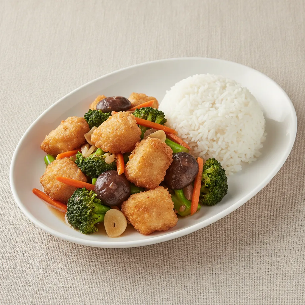 Broccoli Royal Entree with Crispy Fish Broccoli Royal Entree with Crispy Fish