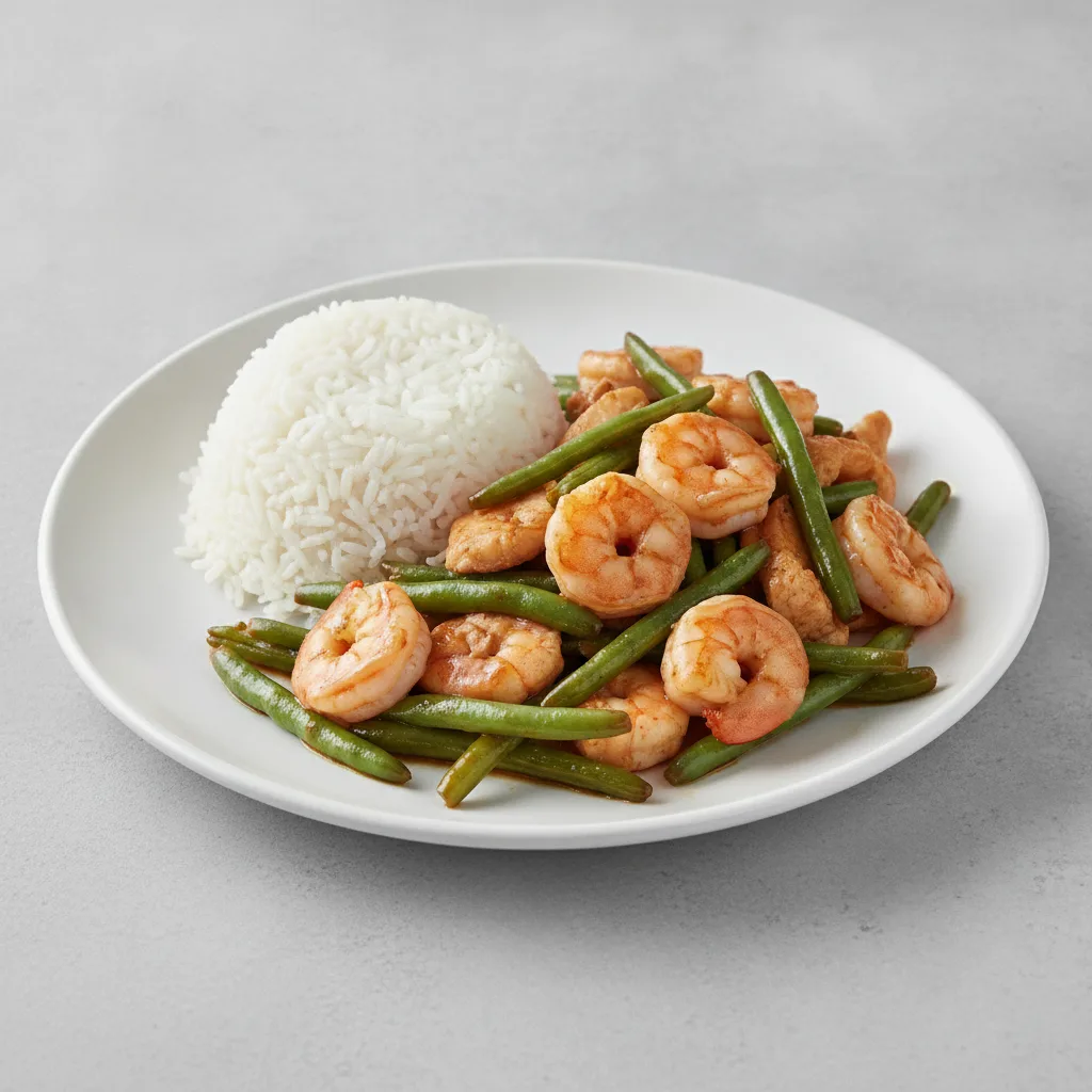 String Bean Entree with Chicken & Shrimp String Bean Entree with Chicken & Shrimp