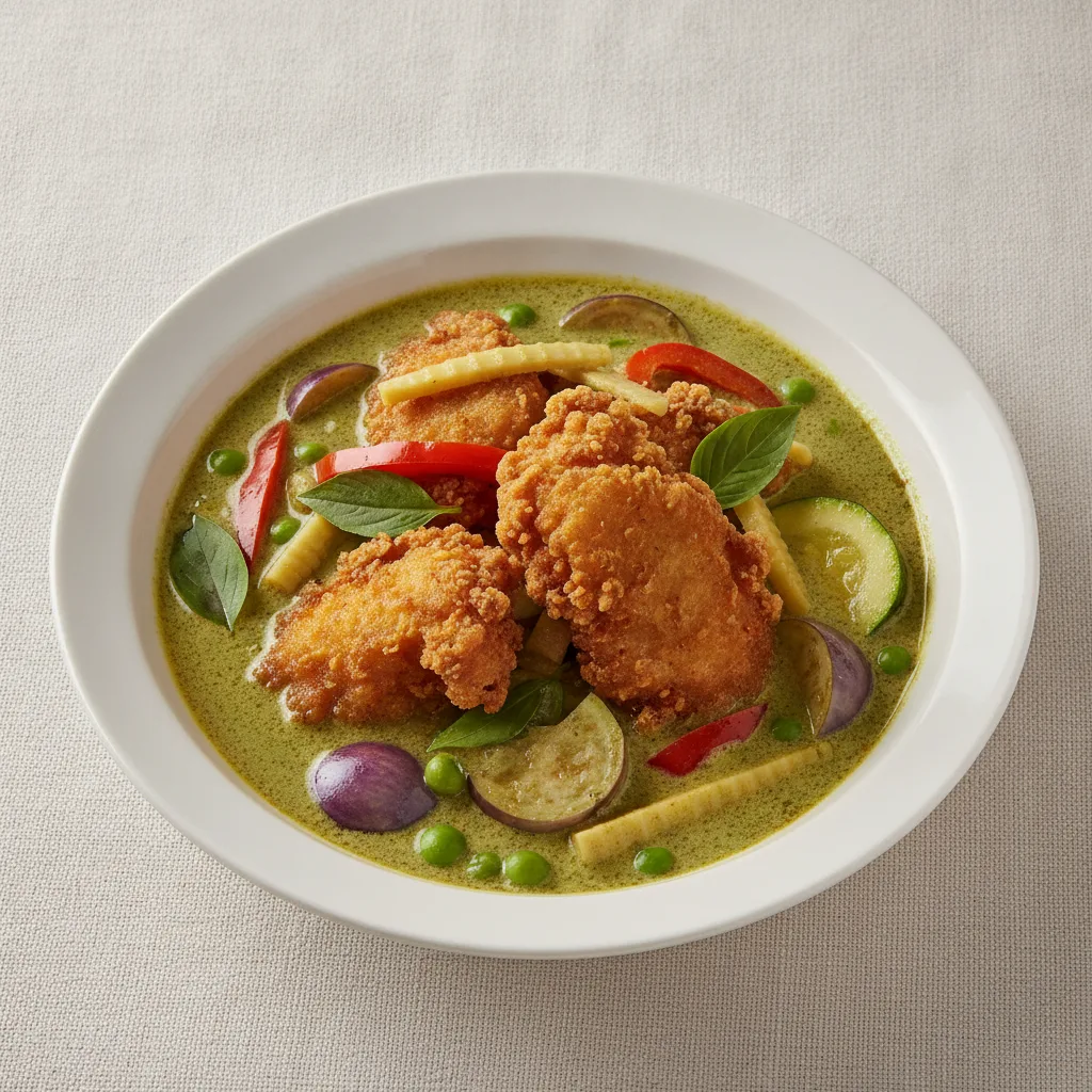 Green Curry with Crispy Chicken Green Curry with Crispy Chicken