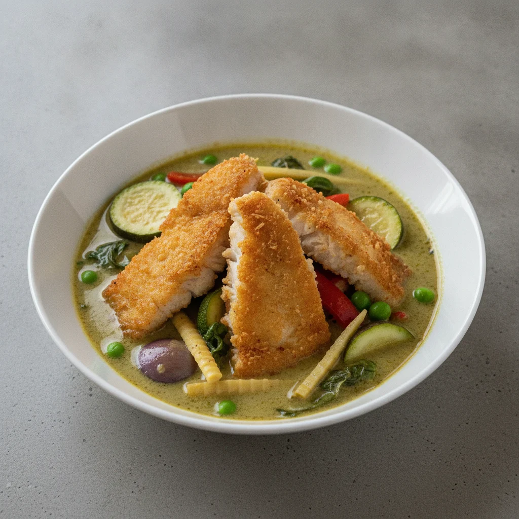 Green Curry with Crispy Fish Green Curry with Crispy Fish