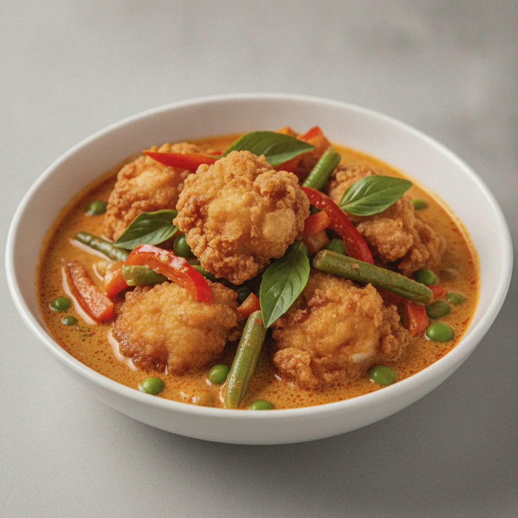 Panang Curry with Crispy Chicken Panang Curry with Crispy Chicken