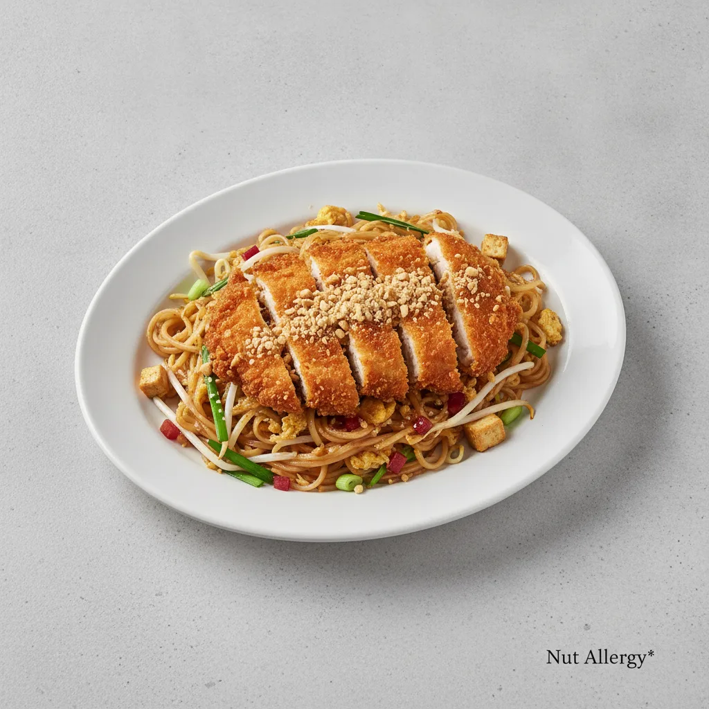 Pad Thai with Crispy Chicken Pad Thai with Crispy Chicken