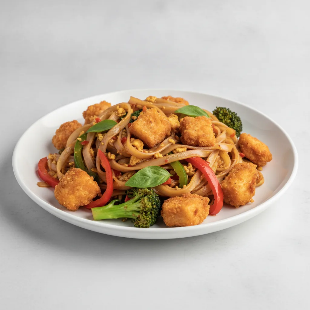 Drunken Noodles with Crispy Chicken Drunken Noodles with Crispy Chicken