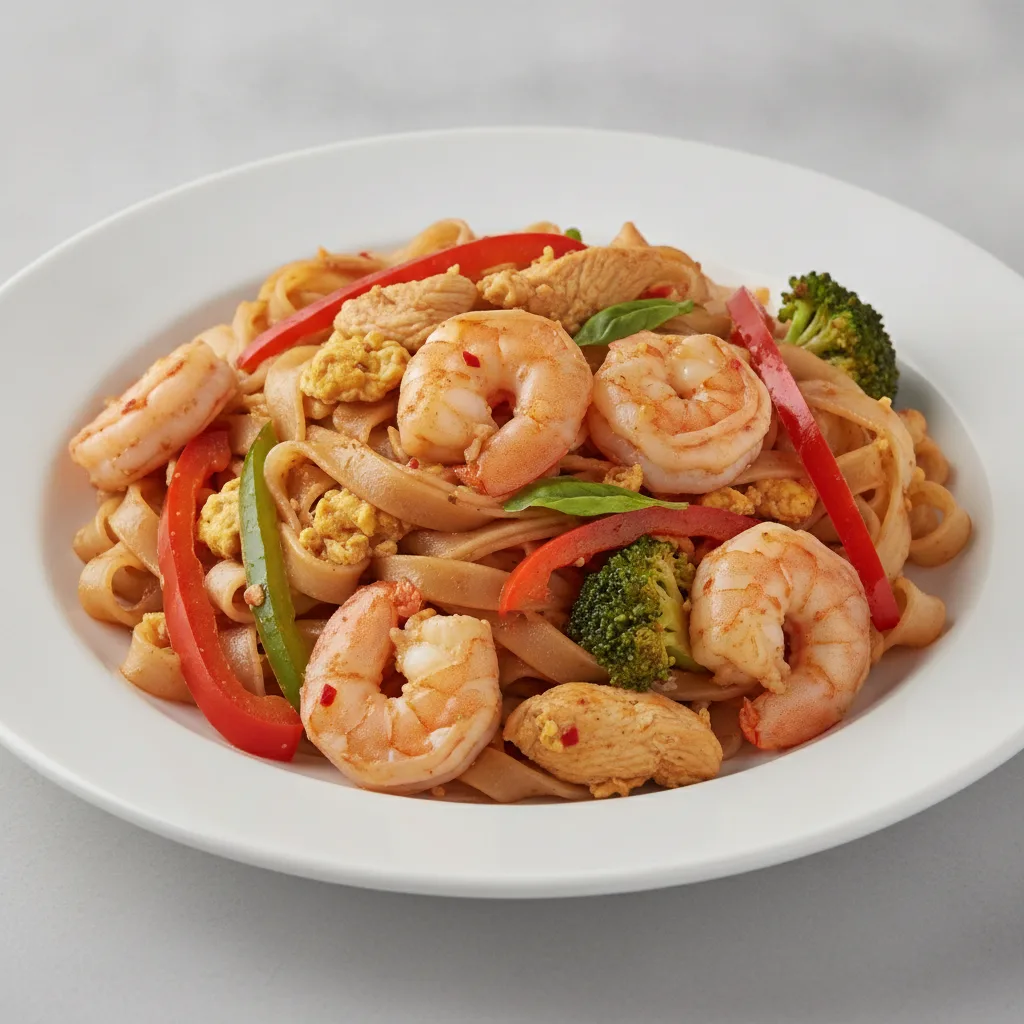 Drunken Noodles with Chicken & Shrimp Drunken Noodles with Chicken & Shrimp