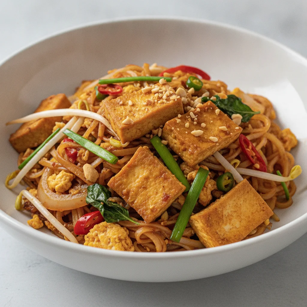 Basil Pad Thai with Tofu Basil Pad Thai with Tofu