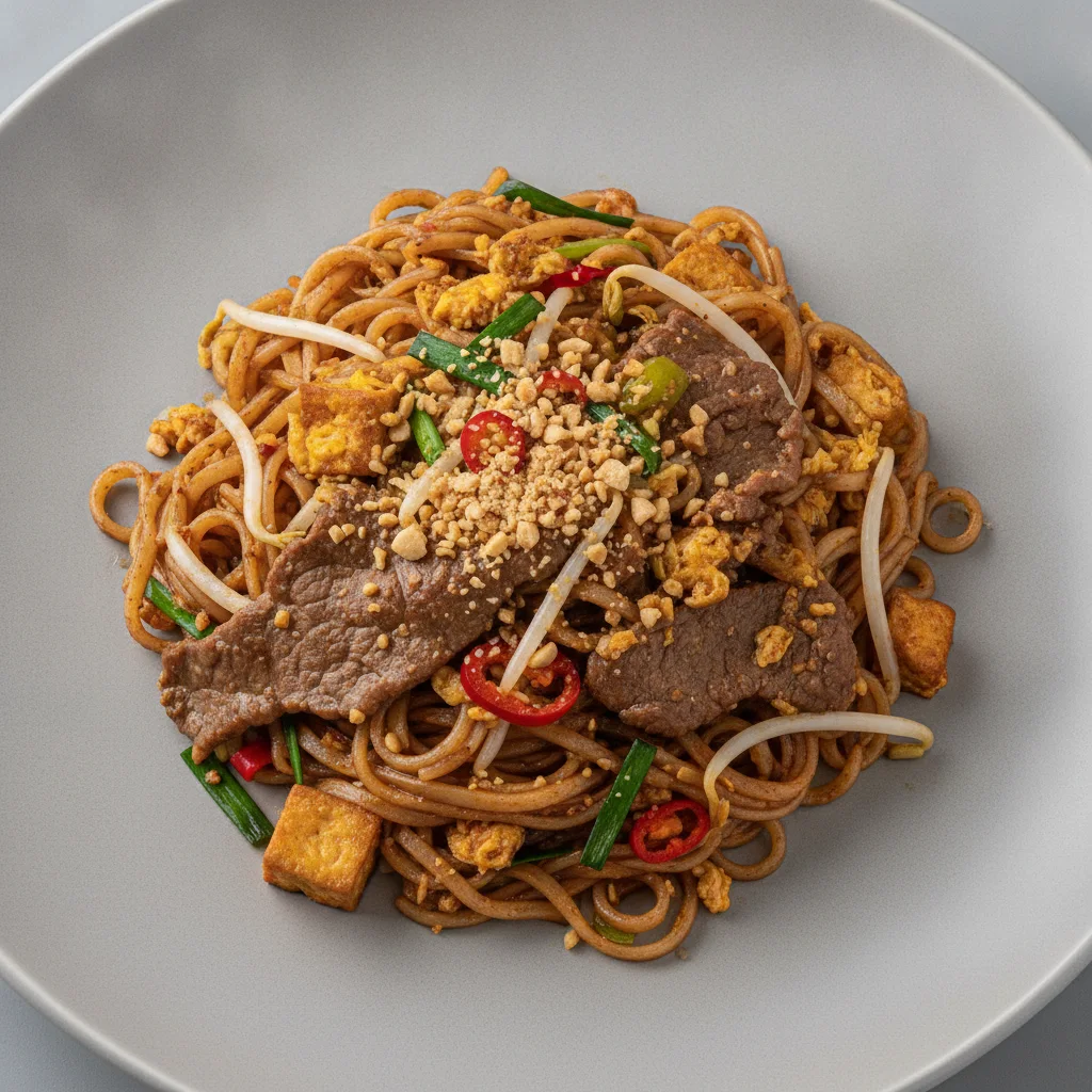 Basil Pad Thai with Beef Basil Pad Thai with Beef