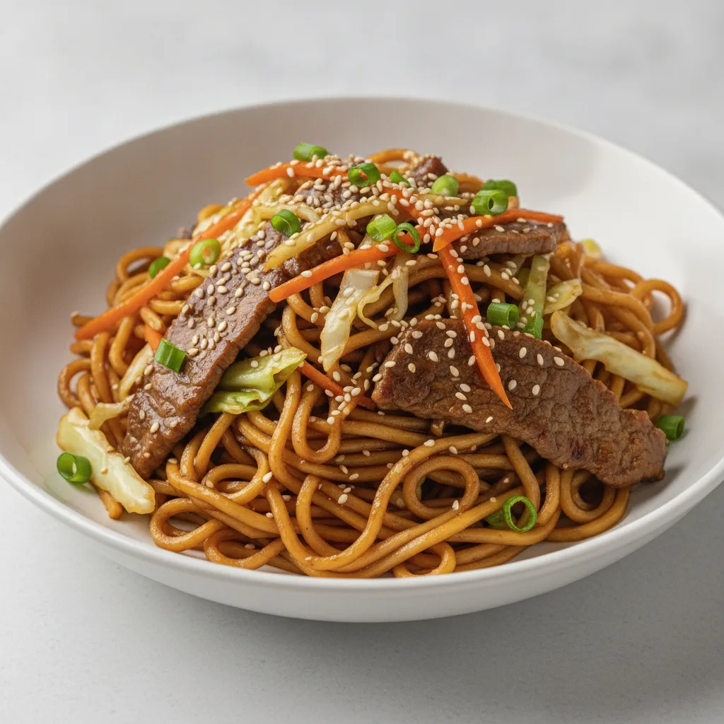 Teriyaki Noodles with Beef Teriyaki Noodles with Beef