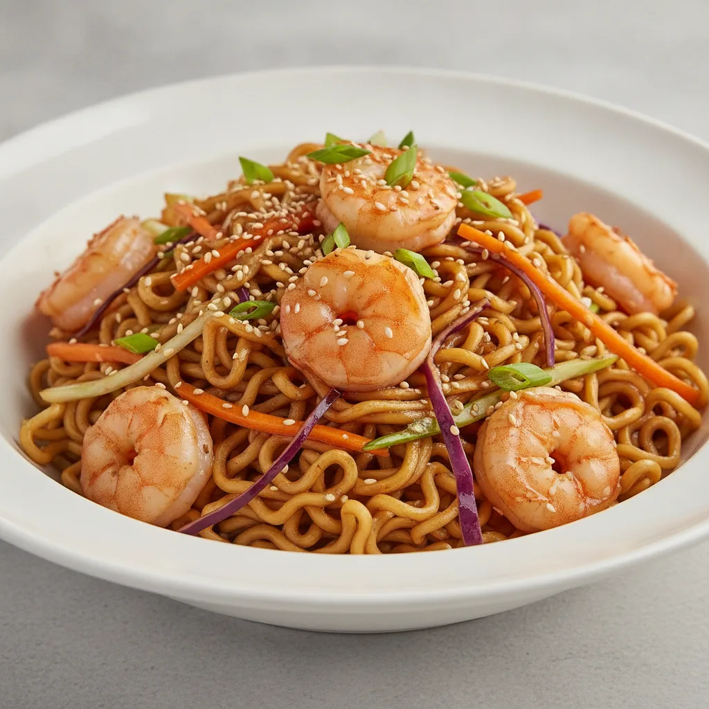 Teriyaki Noodles with Shrimp Teriyaki Noodles with Shrimp