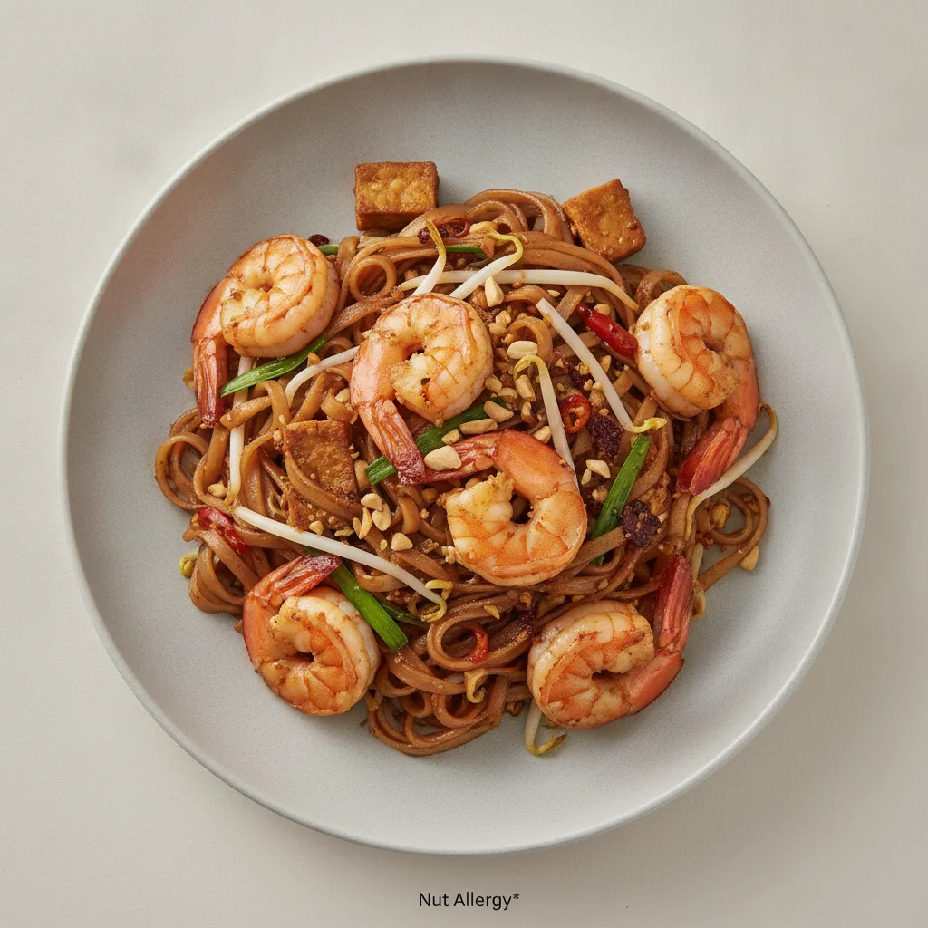 Basil Pad Thai (Gluten-Friendly) with Shrimp Basil Pad Thai (Gluten-Friendly) with Shrimp