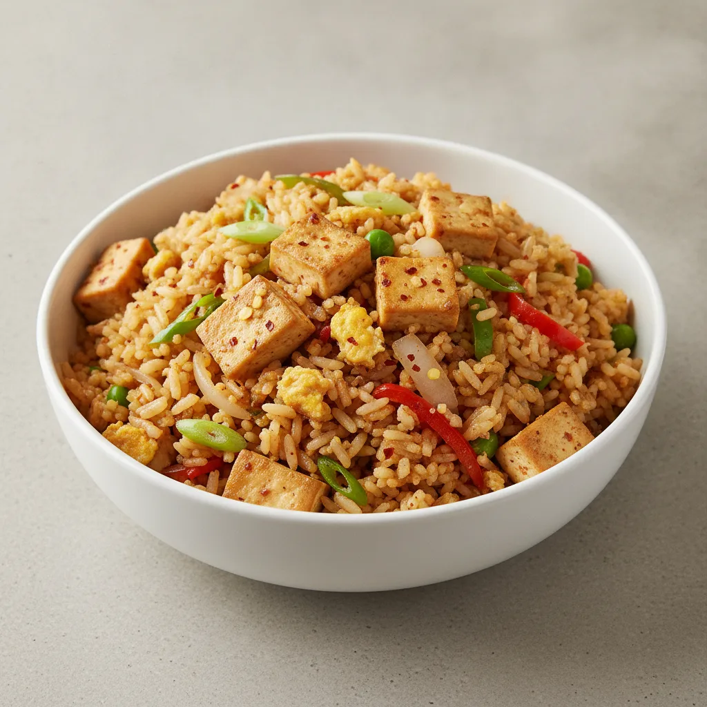 Basil Fried Rice with Tofu Basil Fried Rice with Tofu