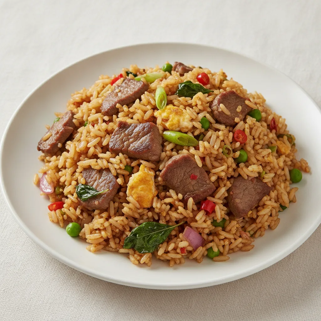 Basil Fried Rice with Beef Basil Fried Rice with Beef