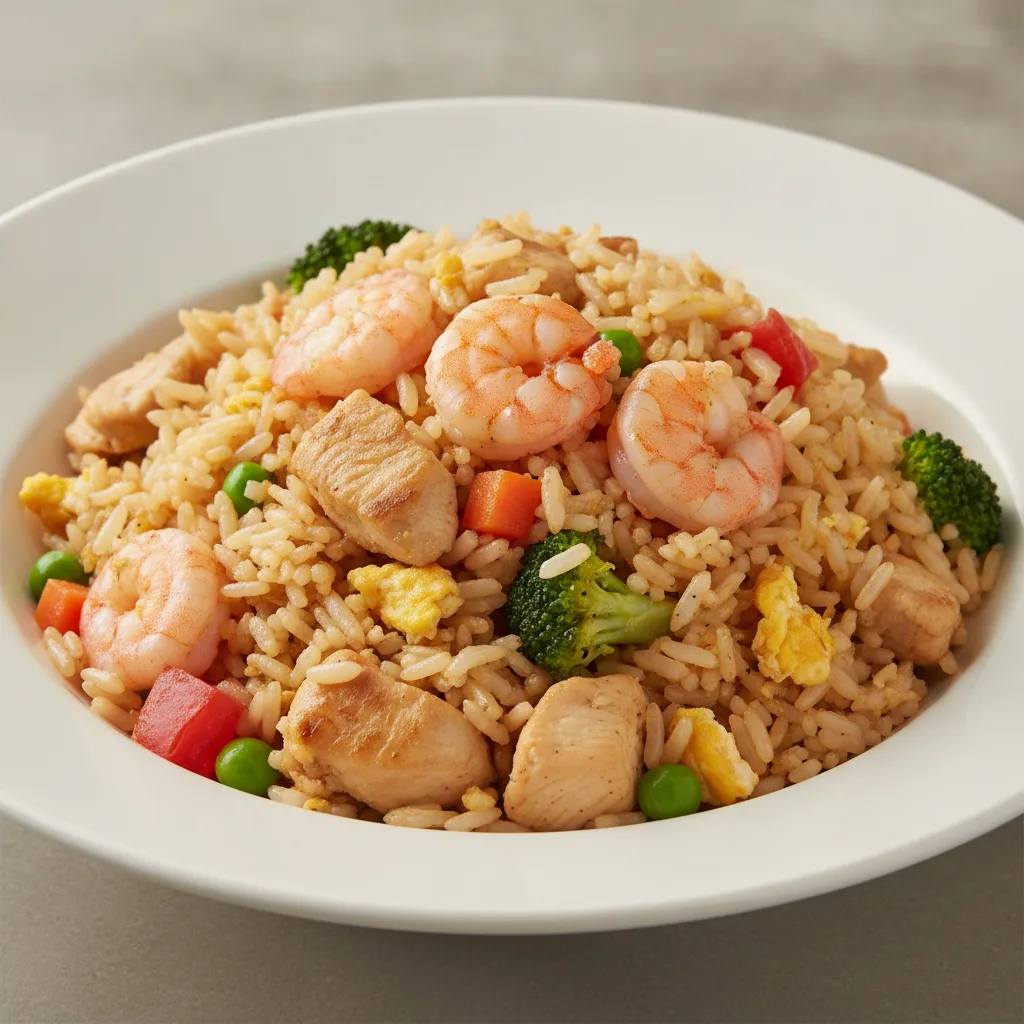 House Fried Rice with Chicken & Shrimp House Fried Rice with Chicken & Shrimp
