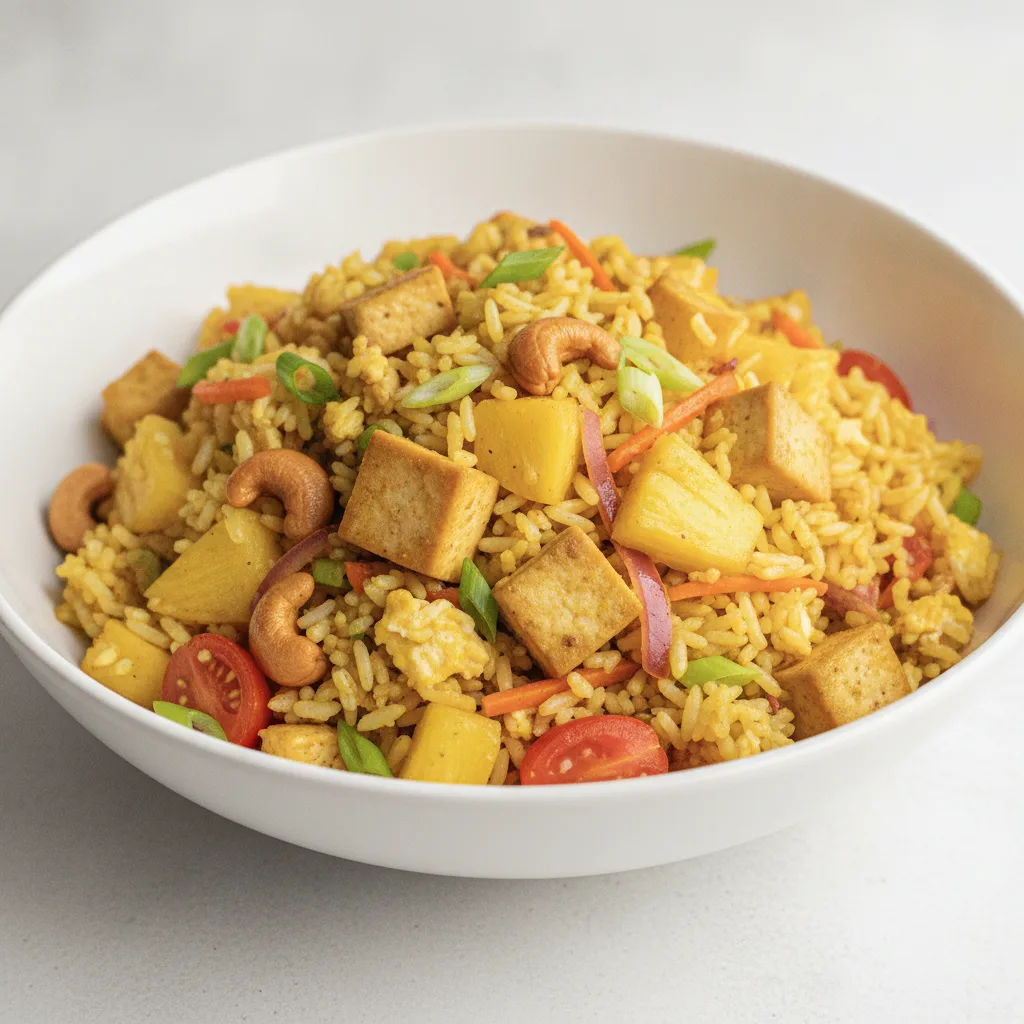 Pineapple Fried Rice with Tofu Pineapple Fried Rice with Tofu