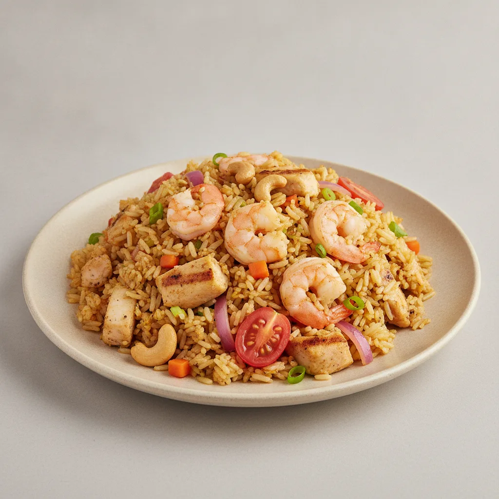 Pineapple Fried Rice with Chicken & Shrimp Pineapple Fried Rice with Chicken & Shrimp