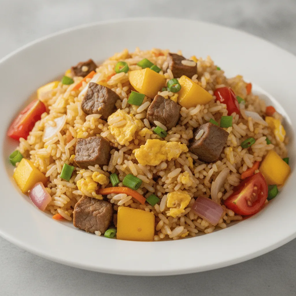 Mango Fried Rice with Beef Mango Fried Rice with Beef