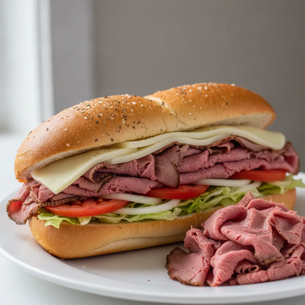 Roast Beef & Cheese Hoagie + Extra Roast Beef