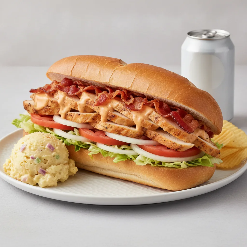 Buffalo Ranch Chicken Hoagie + Bacon