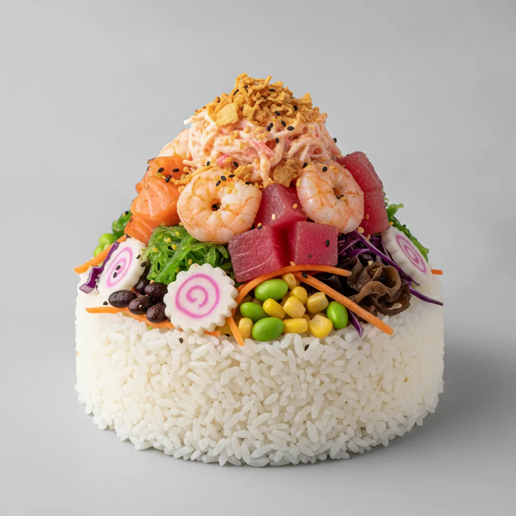 Volcano with Sushi Rice