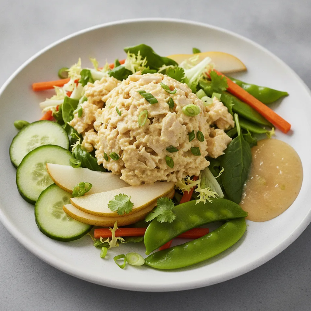 Nut-Free Chicken Salad with Ginger Lime Sauce (No Cashews) Nut-Free Chicken Salad with Ginger Lime Sauce (No Cashews)