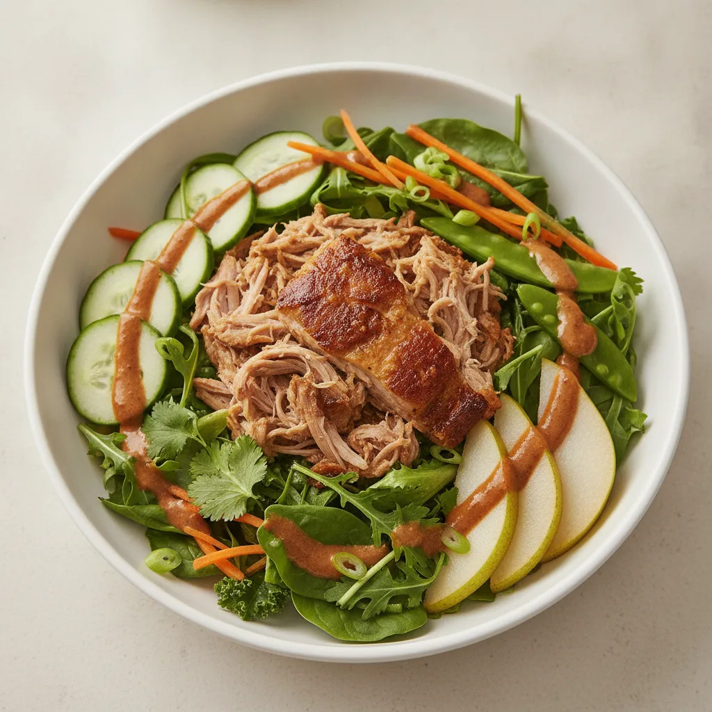 Nut-Free Pork Shoulder Salad with "Peanut" Sauce (No Cashews) Nut-Free Pork Shoulder Salad with "Peanut" Sauce (No Cashews)